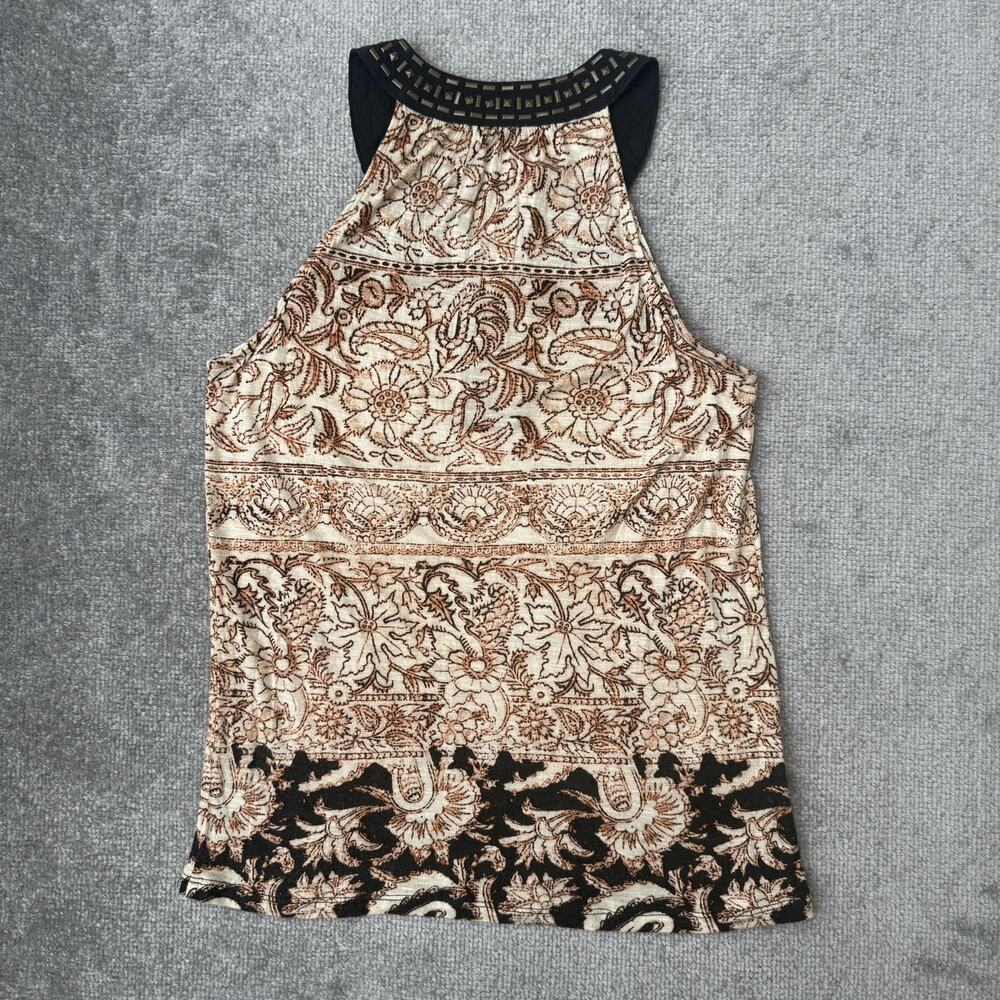 Lucky Brand Shirt Womens Small Boho Embellished Studded Sleeveless Tank Top - Picture 6 of 6